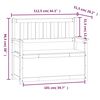 vidaXL Παγκάκι Λευκό 112,5x51,5x96,5 εκ. από Μασίφ Ξύλο Πεύκου