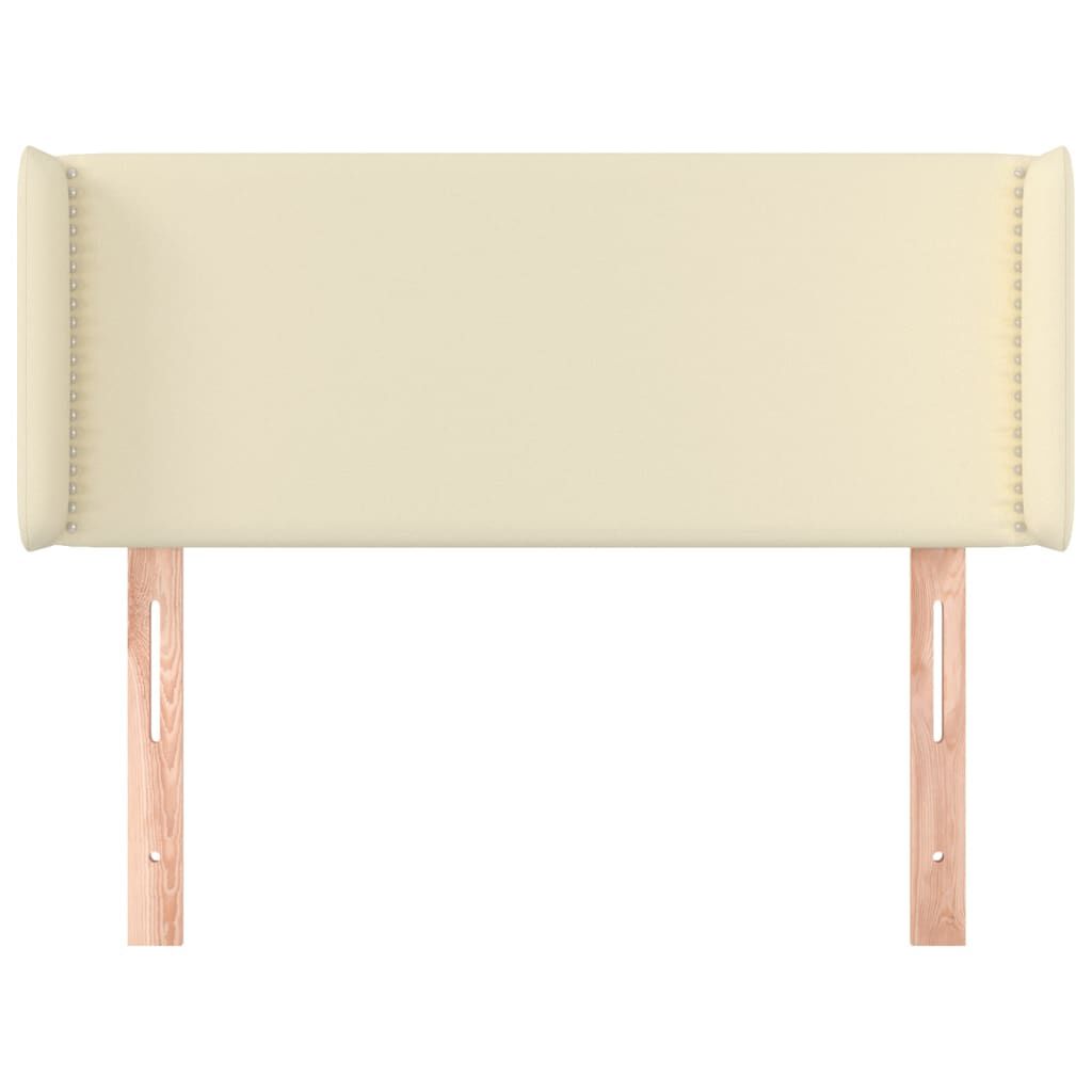 vidaXL Κεφαλάρι με Πτερύγια Κρεμ 103x16x78/88 εκ. Συνθετικό Δέρμα