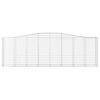 vidaXL Συρματοκιβώτια Τοξωτά 8 τεμ. 400x50x120/140 εκ. Γαλβαν. Ατσάλι
