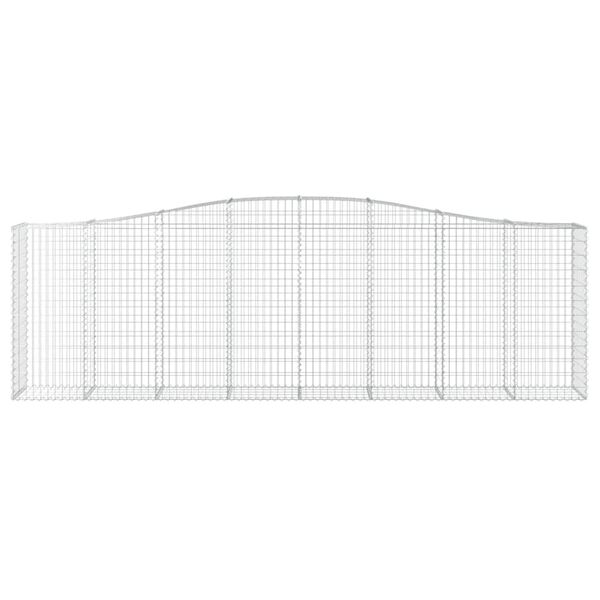 vidaXL Συρματοκιβώτια Τοξωτά 8 τεμ. 400x50x120/140 εκ. Γαλβαν. Ατσάλι