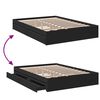 vidaXL Πλαίσιο Κρεβατιού με Συρτάρια Μαύρο 120x200 εκ Επεξεργ. Ξύλο