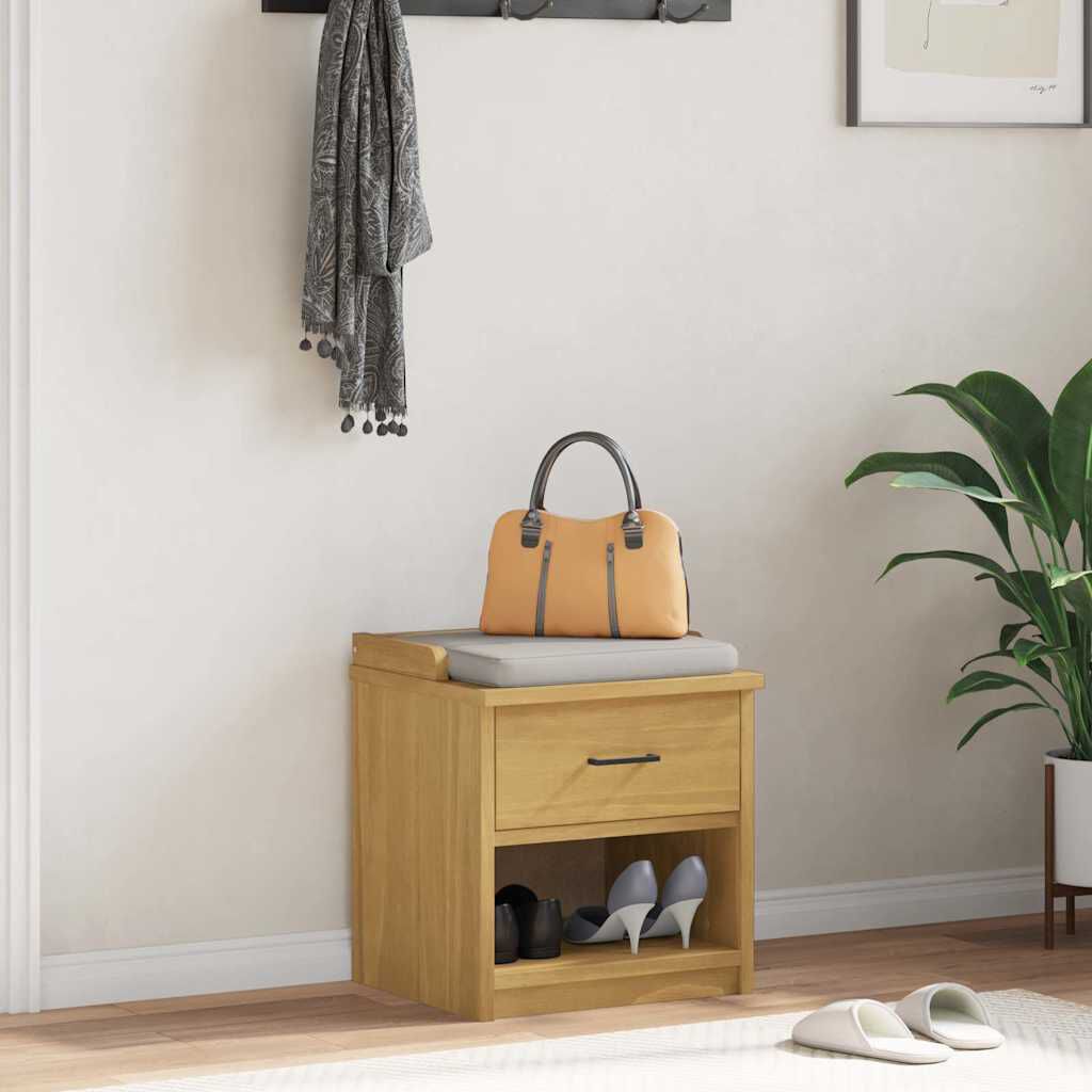 vidaXL Πάγκος διαδρόμου "SANDNES" 45x40x50 εκ.Πεύκο μασίφ ξύλο