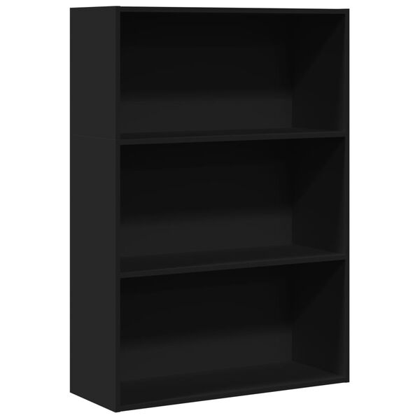 vidaXL Βιβλιοθήκη Μαύρη 80x30x114 εκ. από Επεξεργασμένο Ξύλο
