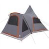 vidaXL Σκηνίτσα Teepee με στέγη Γκρι και Πορτοκαλί 545 x 450 x 295 εκ