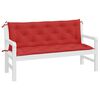vidaXL Μαξιλάρια Πάγκου Κήπου 2 τεμ. Κόκκινο 150x50x7cm Ύφασμα Oxford