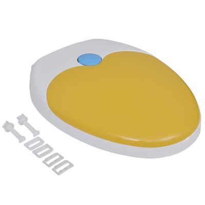 Κάλυμμα Λεκάνης με Μηχανισμό Soft Close Ενήλικες/Παιδιά Λευκό&Κίτρινο