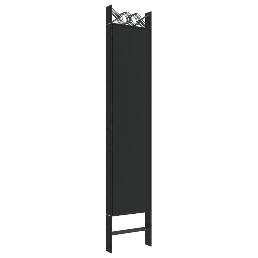 vidaXL Διαχωριστικό Δωματίου με 6 Πάνελ Μαύρο 240x200 εκ. από Ύφασμα