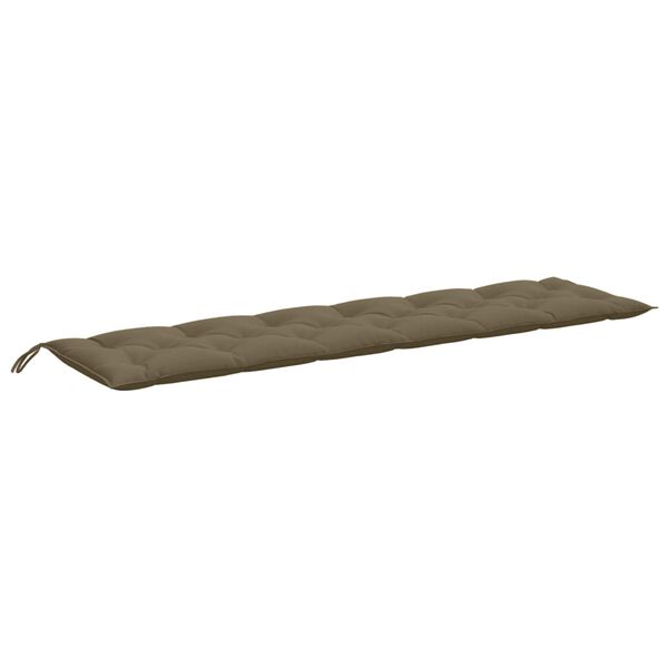 vidaXL Μαξιλάρια Πάγκου Κήπου 2 τεμ. Taupe Μελανζέ 200x50x7 εκ. Ύφ.