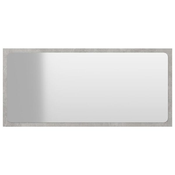 vidaXL Καθρέφτης Μπάνιου Γκρι Σκυροδέματος 80x1,5x37 εκ. Μοριοσανίδα