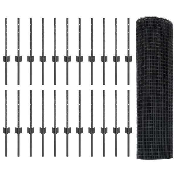 vidaXL &Tau;&epsilon;&nu;&tau;ώ&tau;&omicron; &mu;&epsilon; &sigma;&tau;ή&rho;&iota;&gamma;&mu;&alpha; &Gamma;&kappa;&rho;&iota; 0,4 x 50 &mu;. &Chi;ά&lambda;&upsilon;&beta;&alpha;&sigmaf; &kappa;&alpha;&iota; PVC