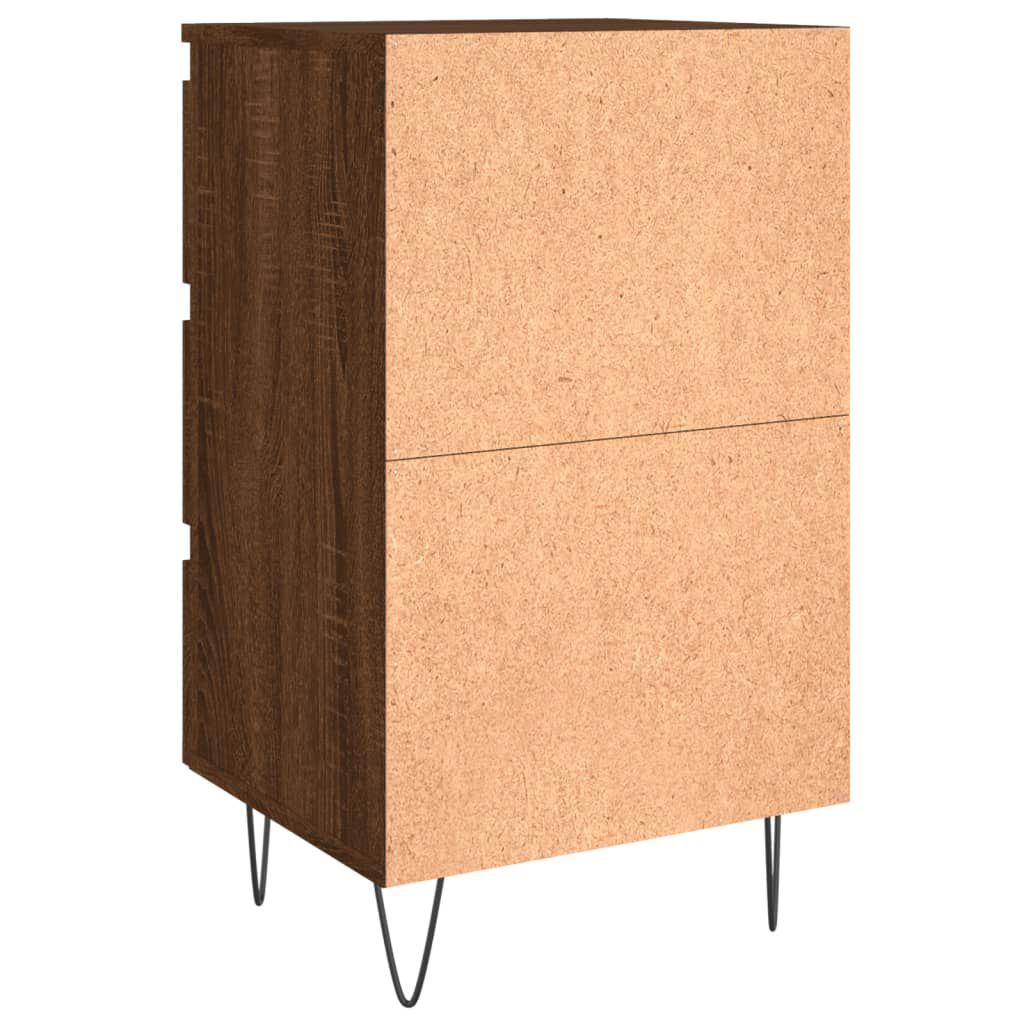 vidaXL Κομοδίνα 2 τεμ. Καφέ Δρυς 40 x 35 x 69 εκ. Επεξεργ. Ξύλο