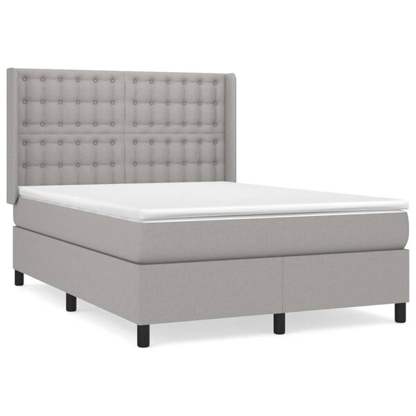 vidaXL &Kappa;&rho;&epsilon;&beta;ά&tau;&iota; Boxspring &mu;&epsilon; &Sigma;&tau;&rho;ώ&mu;&alpha; &Alpha;&nu;&omicron;&iota;&chi;&tau;ό &Gamma;&kappa;&rho;&iota; 140x190 &epsilon;&kappa;. &Upsilon;&phi;&alpha;&sigma;&mu;ά&tau;&iota;&nu;&omicron;