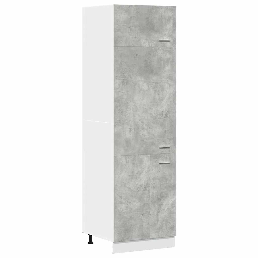 vidaXL Ντουλάπι Ψυγείου Lyon Γκρι Σκυροδέματος 60x57x207εκ.