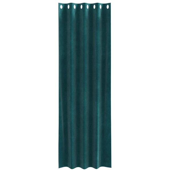 vidaXL Κουρτίνες 2 pcs Σκούρο πράσινο 140 x 225 cm Βελούδο