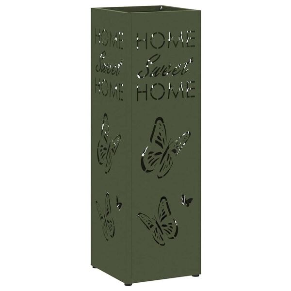vidaXL Σχέδιο & βάση αποθήκευσης Ελιά 15.5 x 15.5 x 49 εκ Ατσάλι