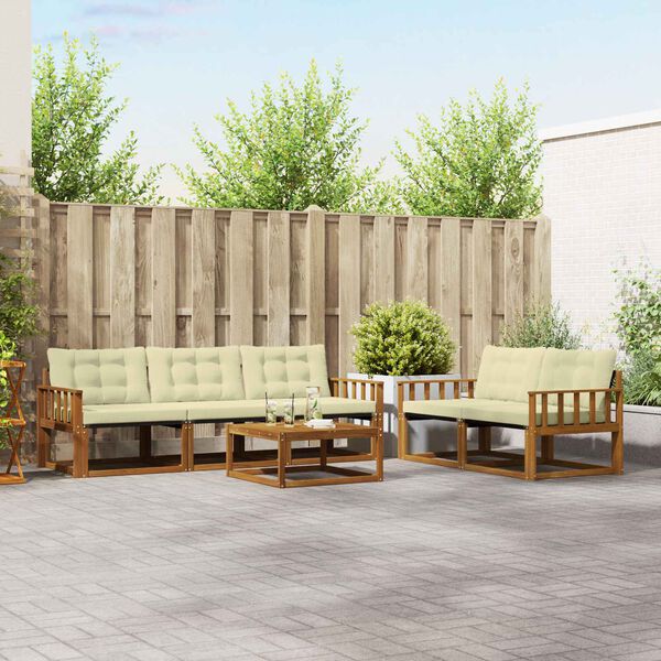 vidaXL &Sigma;&epsilon;&iota;&rho;ά &Kappa;&alpha;&nu;&alpha;&pi;έ &Epsilon;&xi;&omega;&tau;&epsilon;&rho;&iota;&kappa;&omicron;ύ &mu;&epsilon; &mu;&alpha;&xi;&iota;&lambda;ά&rho;&iota; 6 pcs &Phi;&upsilon;&sigma;&iota;&kappa;ό &kappa;&alpha;&iota; &Kappa;&rho;έ&mu;&alpha;