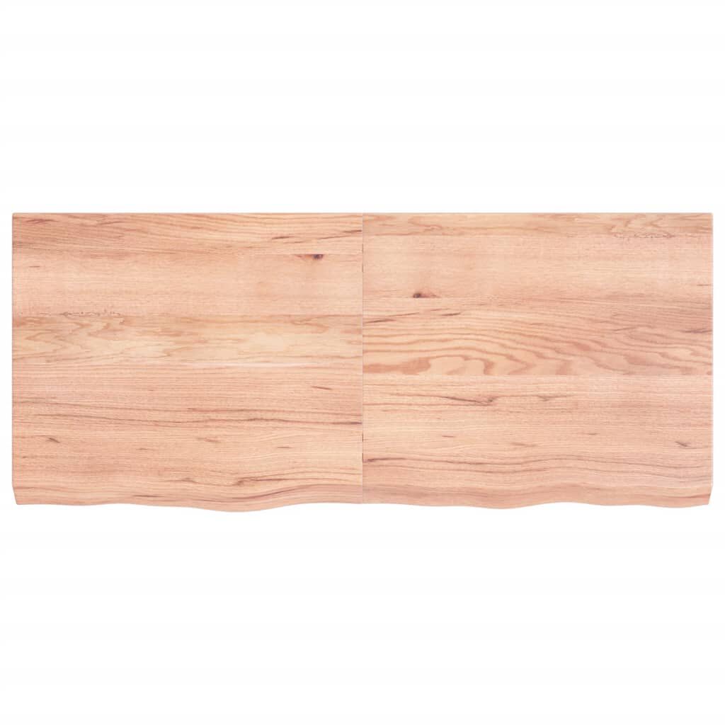 vidaXL Πάγκος Μπάνιου Αν. Καφέ 140x60x(2-6) εκ. Επεξεργ. Μασίφ Ξύλο