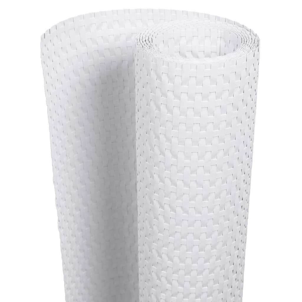 vidaXL Διαχωριστικό Βεράντας Λευκό 400 x 100 εκ. από Συνθετικό Ρατάν