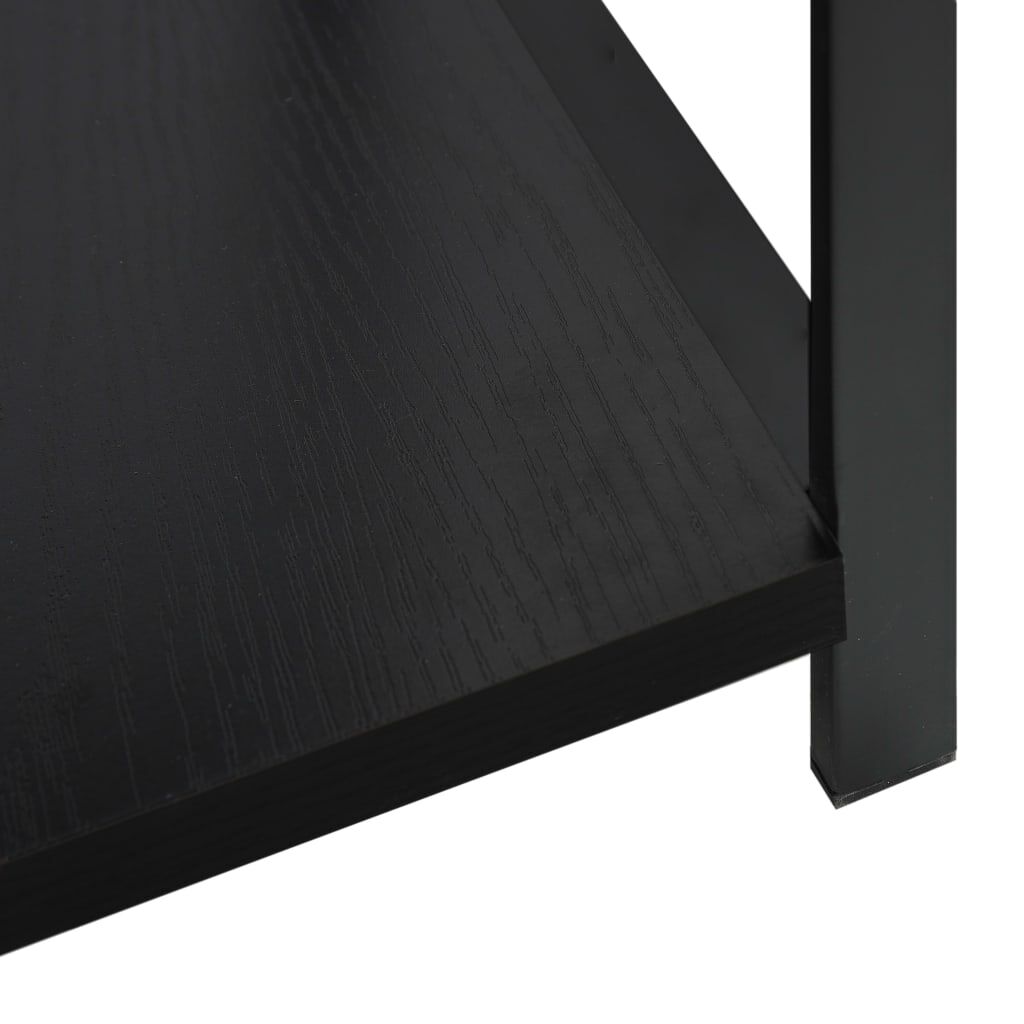 vidaXL Ραφιέρα Ίσια Μικρή Μαύρη 33,5x39,6x79,7 εκ. Επεξ. Ξύλο