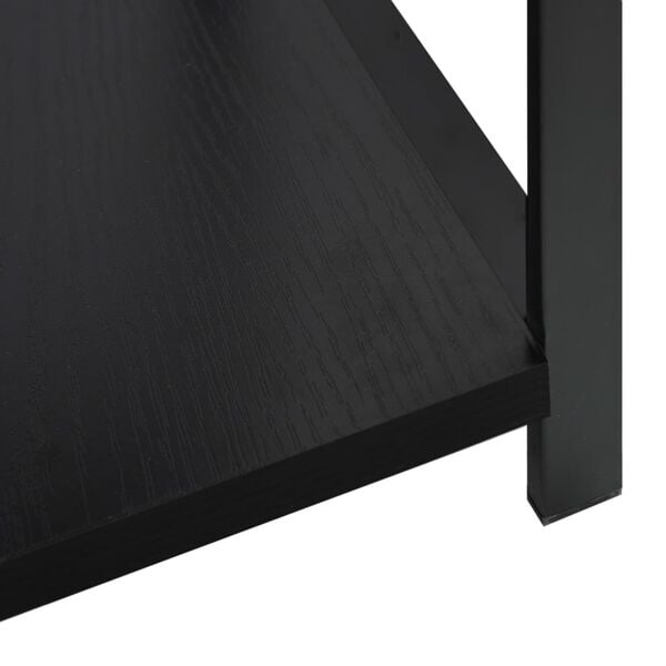 vidaXL Ραφιέρα Ίσια Μικρή Μαύρη 33,5x39,6x79,7 εκ. Επεξ. Ξύλο