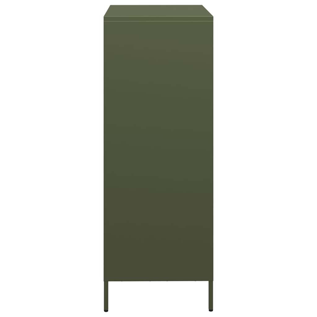 vidaXL Ντουλάπι Πράσινο Λαδί 68x39x103,5 εκ. από Ατσάλι