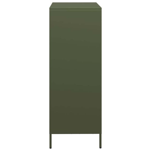 vidaXL Ντουλάπι Πράσινο Λαδί 68x39x103,5 εκ. από Ατσάλι