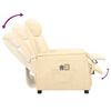 vidaXL Πολυθρόνα Μασάζ Ηλεκτρική Κρεμ από Συνθετικό Δέρμα