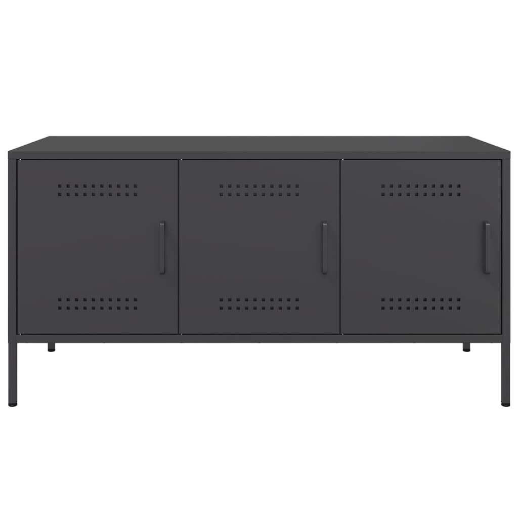 vidaXL Έπιπλο Τηλεόρασης Μαύρο 100,5x39x50,5 εκ. Ατσάλινο
