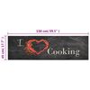 vidaXL Χαλί Κουζίνας Πλενόμενο Μαύρο Επιγρ. Cooking 45x150 εκ. Βελούδο