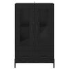 vidaXL Highboard με συρτάρι Corona Μαύρη Οξυά 69,5 x 31 x 115 εκ.