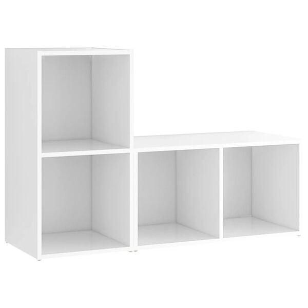 vidaXL Έπιπλα Τηλεόρασης 2 τεμ. Λευκά 72 x 35 x 36,5 εκ. Επεξ. Ξύλο