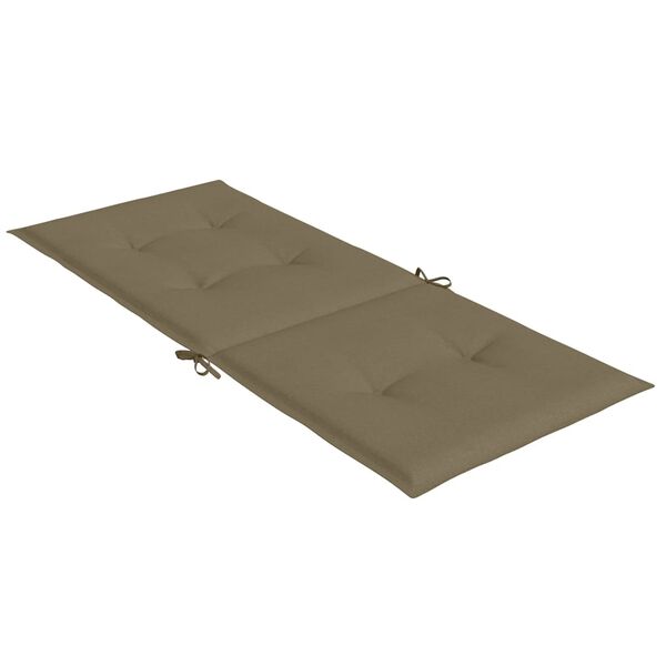 vidaXL Μαξιλάρια Καρέκλας Κήπου Πλάτη 2τεμ Taupe 120x50x4 εκ. Ύφασμα