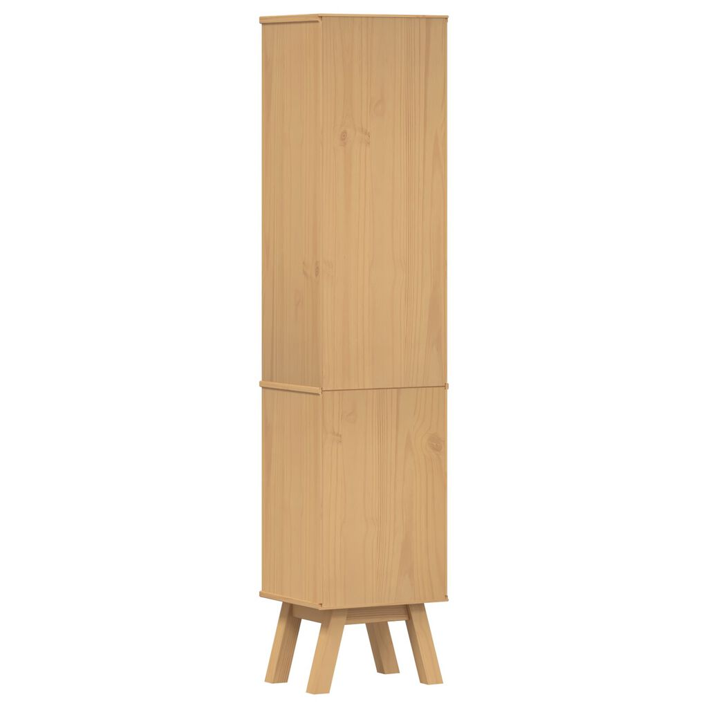 vidaXL Ντουλάπι Μπάνιου Καφέ 35x30x159 εκ Μασίφ ξύλο πεύκου