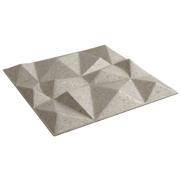 vidaXL Πάνελ Τοίχου 12 τεμ. Σχ. Διαμάντι Τσιμέντο 50x50εκ. 3 μ² XPS
