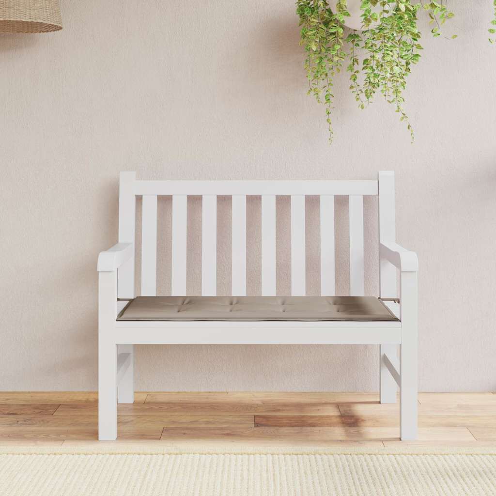 vidaXL Μαξιλάρι Πάγκου Κήπου Taupe 100x50x4 εκ. Ύφασμα Oxford