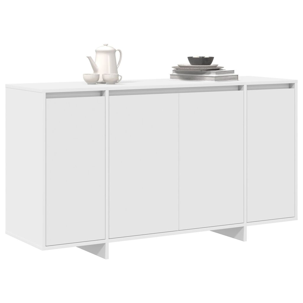 vidaXL Λευκό Πλαϊνό Γραφείο Λευκό Ξύλο 135 x 41 x 75 εκ.