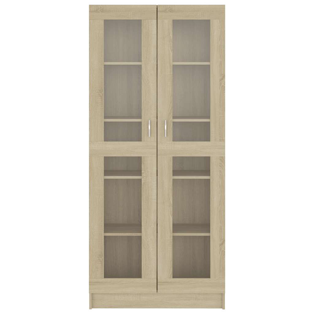 vidaXL Βιτρίνα Χρώμα Sonoma Δρυς 82,5 x 30,5 x 185,5 εκ. Επεξ. Ξύλο