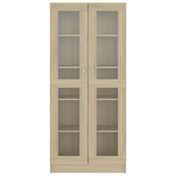vidaXL Βιτρίνα Χρώμα Sonoma Δρυς 82,5 x 30,5 x 185,5 εκ. Επεξ. Ξύλο