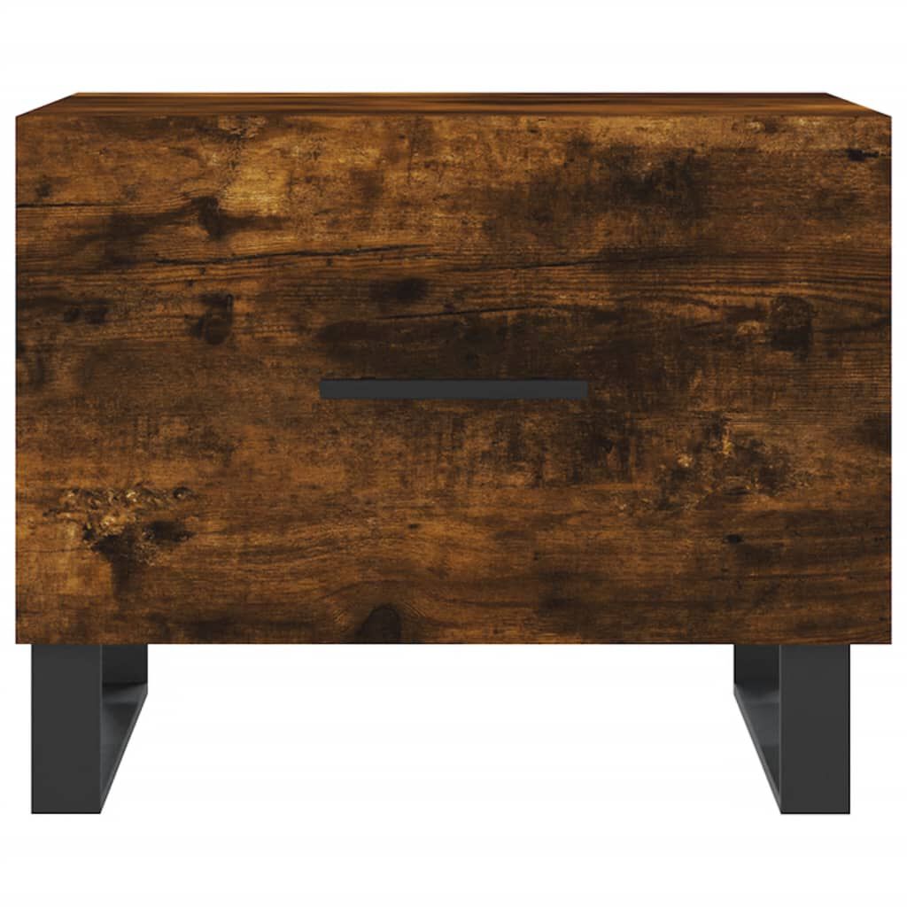 vidaXL Τραπεζάκια Σαλονιού 2 τεμ Καπνιστή Oak 50x50x40 εκ Επεξ. Ξύλο