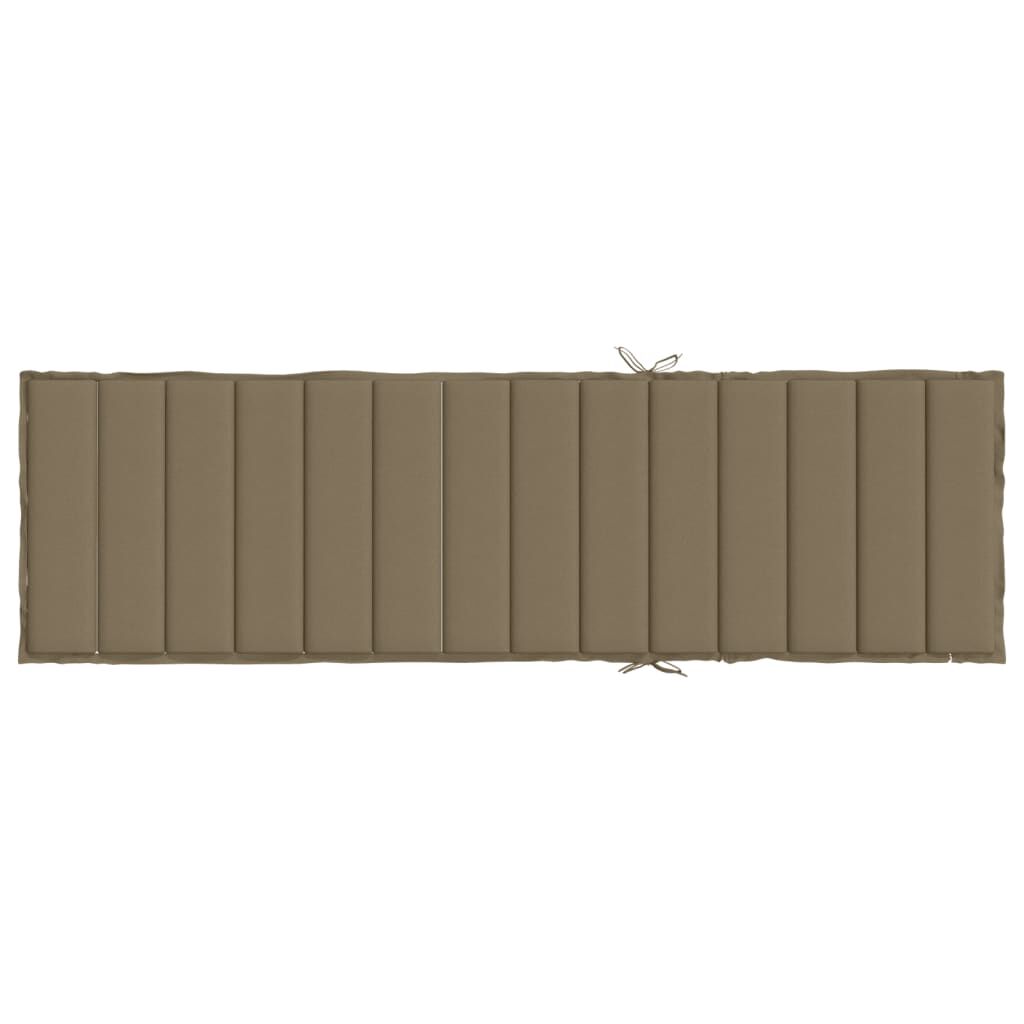 vidaXL Μαξιλάρι Ξαπλώστρας Taupe Μελανζέ 200x60x4 εκ. Ύφασμα