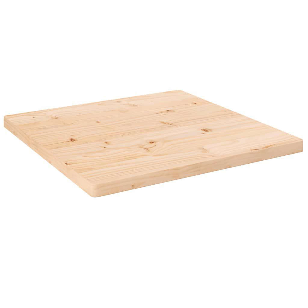 vidaXL Επιφάνεια Τραπεζιού Τετράγωνη 60x60x2,5 εκ. Μασίφ Ξύλο Πεύκου