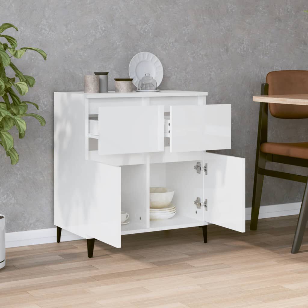 vidaXL Ντουλάπι Γυαλιστερό Λευκό 60x35x70 εκ. από Επεξεργασμένο Ξύλο