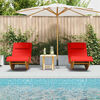 vidaXL Ξαπλώστρα 2 pcs Καφέ 60 x 154 x 74εκ Μασίφ ξύλο ακακίας
