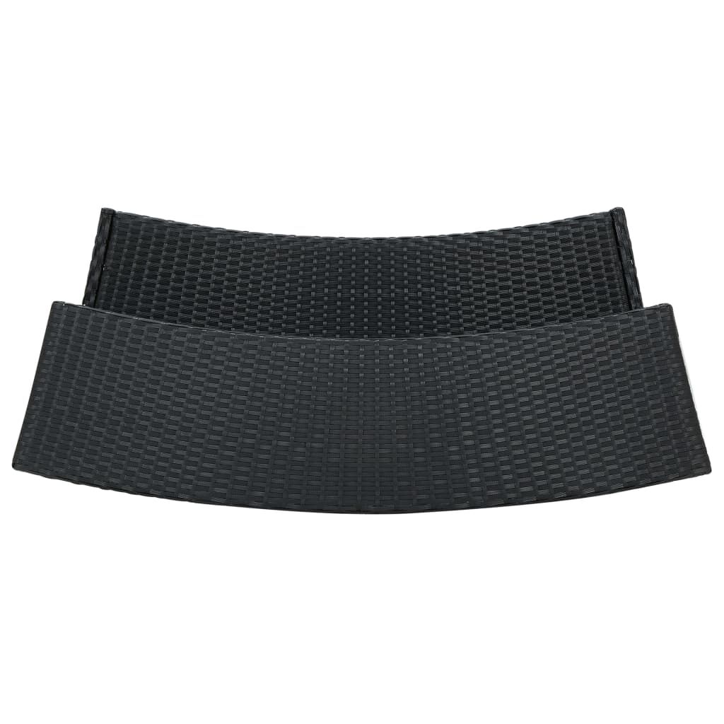 vidaXL Τραπέζι Μπαρ Κήπου Μαύρο 120x55x110 εκ. από Συνθετικό Ρατάν