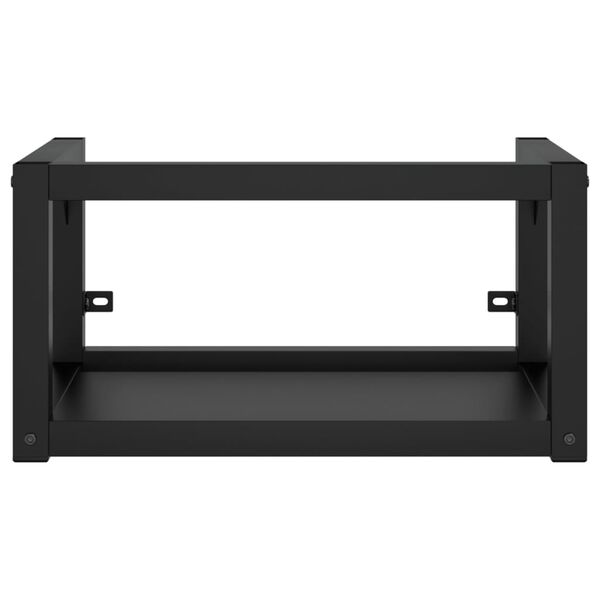 vidaXL Σκελετός Νιπτήρα Μπάνιου με Εντοιχισμένο Νιπτήρα Μαύρος Σίδερο