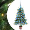 vidaXL Χριστουγεννιάτικο Δέντρο με 150 LED με βάση Πράσινο 90 cm PE