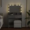 vidaXL Μπουντουάρ με LED Γκρι Σκυροδέματος 80x41x144,5 εκ.