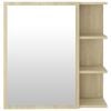 vidaXL Καθρέφτης Μπάνιου Sonoma Δρυς 62,5x20,5x64 εκ. από Επεξ. Ξύλο