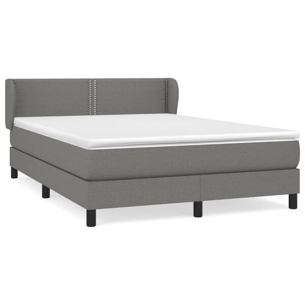 vidaXL &Kappa;&rho;&epsilon;&beta;ά&tau;&iota; Boxspring &mu;&epsilon; &Sigma;&tau;&rho;ώ&mu;&alpha; &Sigma;&kappa;&omicron;ύ&rho;&omicron; &Gamma;&kappa;&rho;&iota; 140x190 &epsilon;&kappa;. &Upsilon;&phi;&alpha;&sigma;&mu;ά&tau;&iota;&nu;&omicron;
