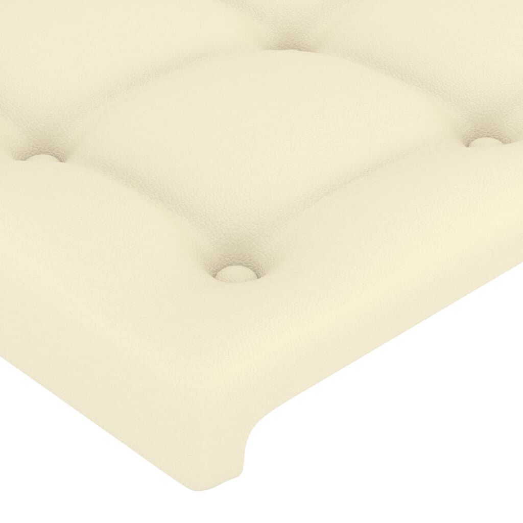 vidaXL Κεφαλάρι με Πτερύγια Κρεμ 83x16x78/88 εκ. Συνθετικό Δέρμα